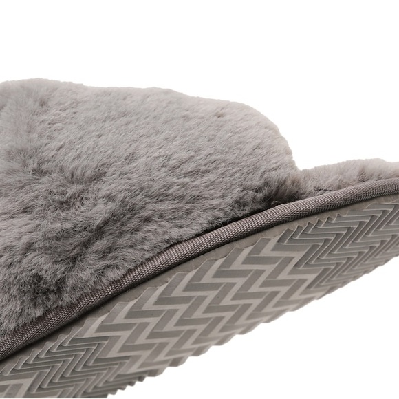 SOREL Go Mail Run Slide Fur Slipper Grey Size 8 - Picture 9 of 9